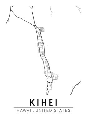 Kihei Hawaii USA Map