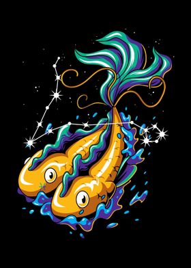 Zodiac Sign Pisces Galaxy