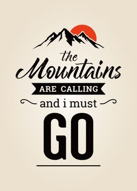 Mountain Quotes Typography