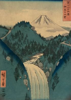 Ukiyo e View of Fuji