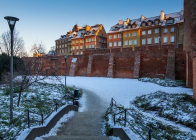 Warsaw Old Town In Winter