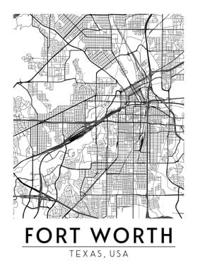 Forth Worth Texas Map