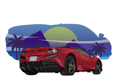 sport cars landscape