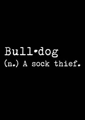 English Bulldog Sock Thief