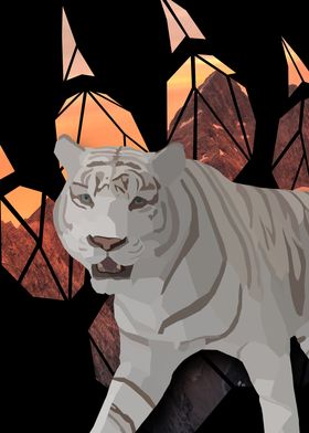 Shattered white tiger