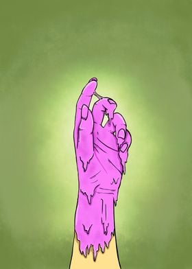 Melt pink hand drawing