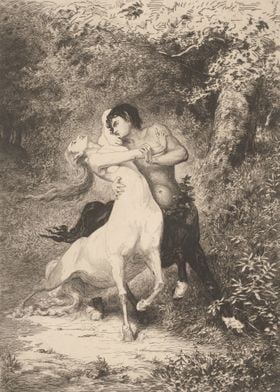 Centaurs Love In Forest