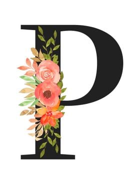 Summer Floral Alphabet P