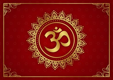 Hindu Ohm Symbol Gold