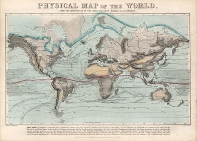 Physical map of the World