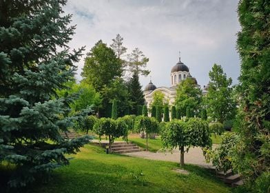 Monastery summer garden