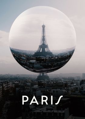 Paris France Glass Lens