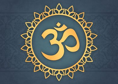 Hindu Ohm Symbol Teal