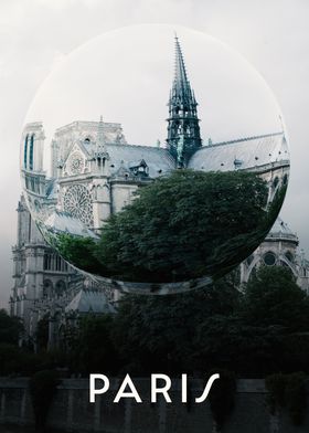 Paris France Glass Sphere