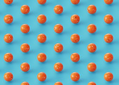 Iso orange terrazzo balls