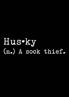 Husky A Sock Thief 