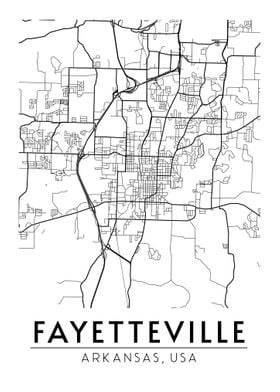 Fayetteville Arkansas Map