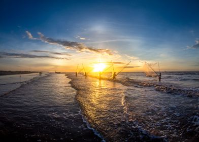 Sunrise over the beach