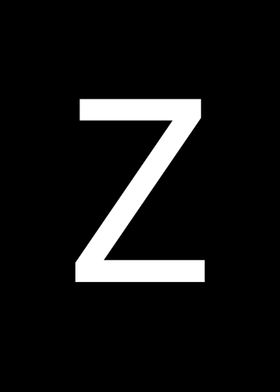 Costume alphabet letters Z