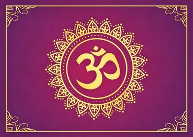 Hindu Ohm Symbol Purple