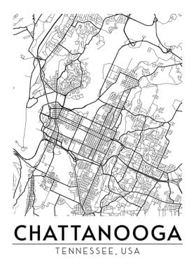 Chattanooga Tennessee Map