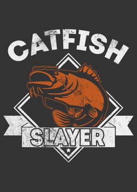  Catfish Slayer  Catfish T-Shirt for Catfish Fisherman