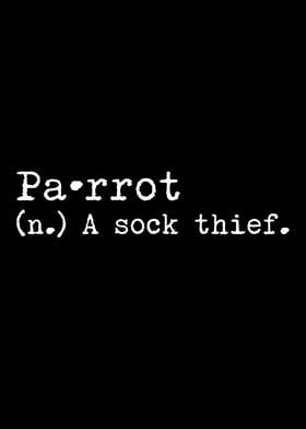 Parrot A Sock Thief 