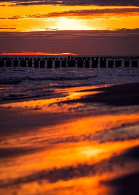 Sunset on the baltic sea 