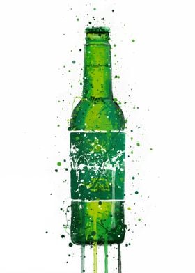 Beer Bottle Danish Green