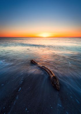 Sunset on the baltic sea