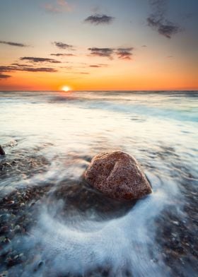 Sunset on the baltic sea