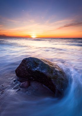 Sunset on the baltic sea