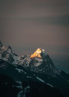 Sunrise in the alps