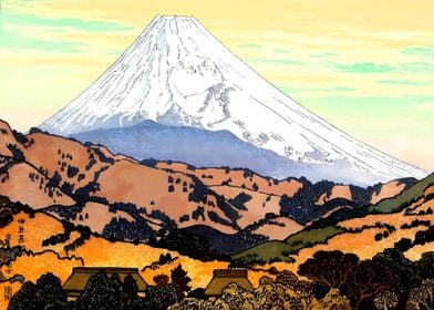 Ukiyo e Mount Fuji