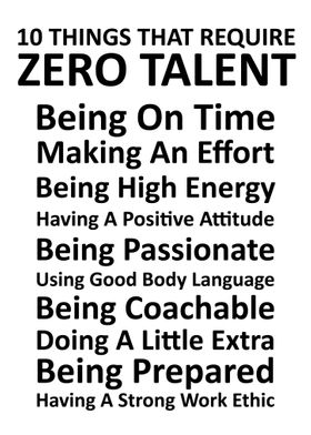 require zero talent