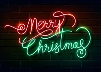 Merry Christmas neon sign 