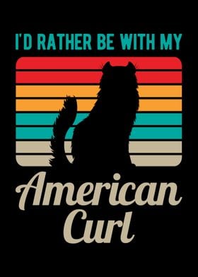 Funny American Curl Cat