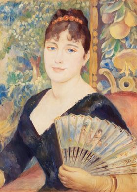 Woman with Fan Femme