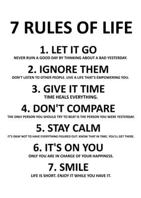 7 rules of life