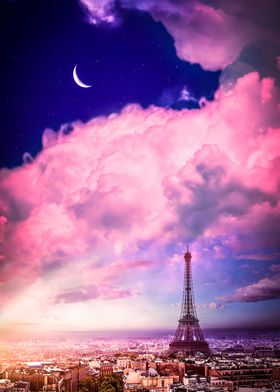 Paris Eiffel Tower Pink