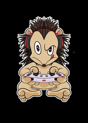 Hedgehog Video Gamer