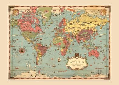 Pictorial World Map 1931