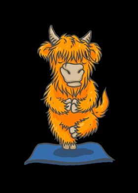 Scottish Highland Cow Yoga