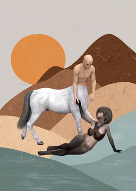 Centaur And Damsel