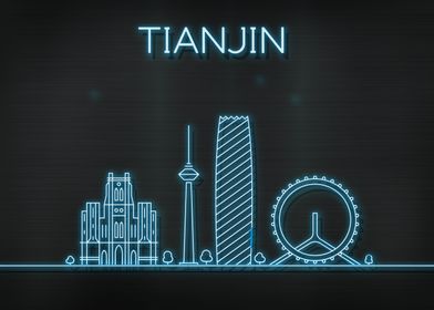 Tianjin City Skyline