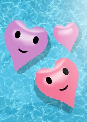 Pink love floats