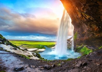 Waterfall in iceland