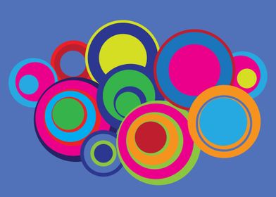 1970s Colorful Circles