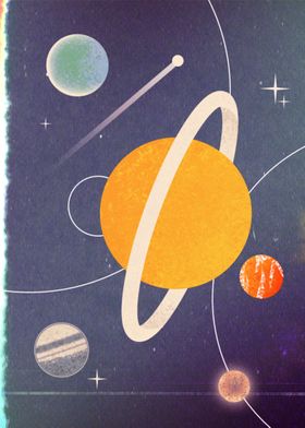 Vintage Galaxy Poster