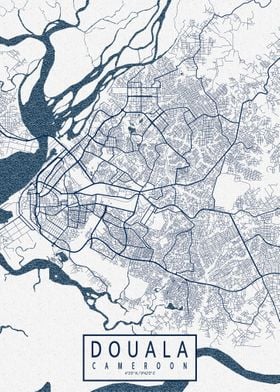 Douala City Map Coastal